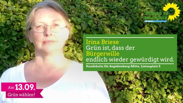Irina Briese, Kandidatin für Aegidienberg Mitte und auf Listenplatz 5🌻
