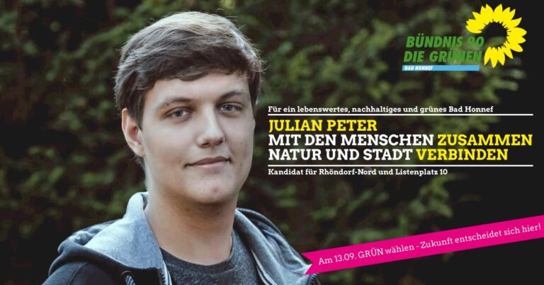 Julian Peter, Kandidat für Rhöndorf-Nord und Platz 10 auf der Liste